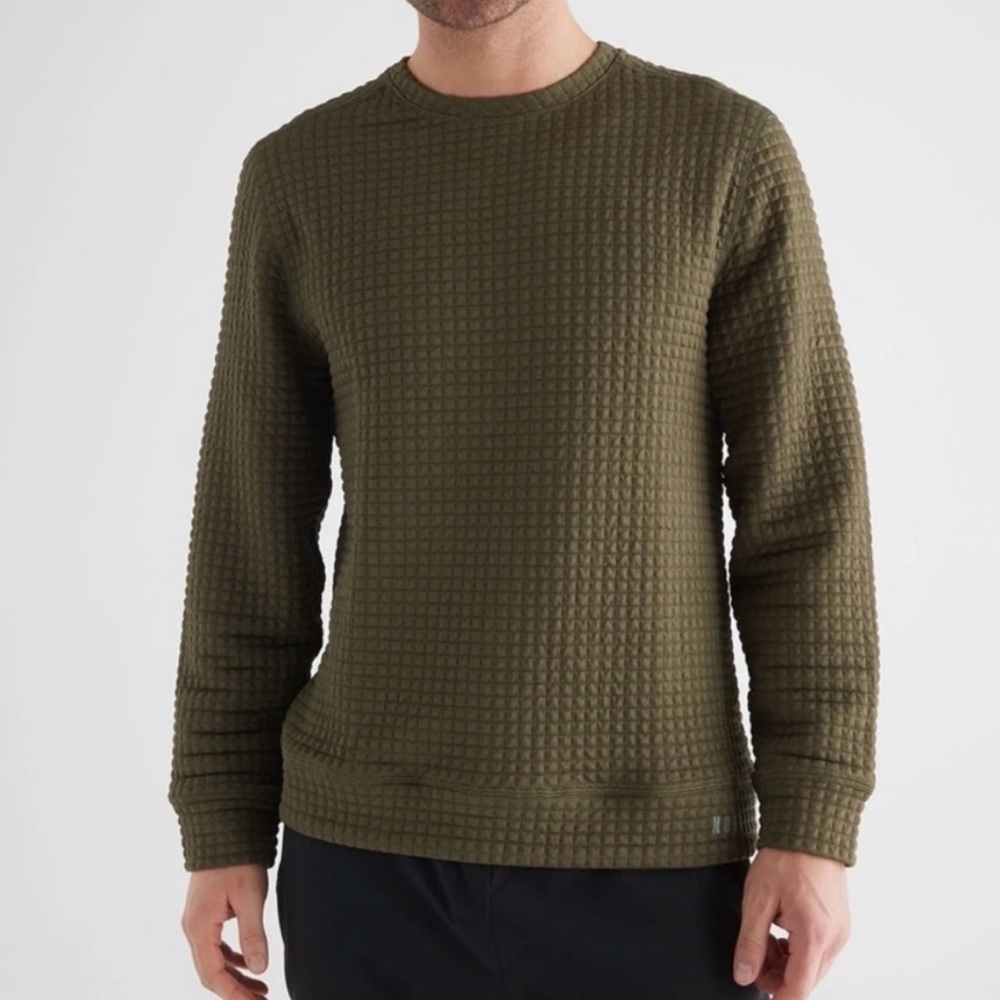 NOBULL | Quilted Crew Sweatshirt‎ | Army Green | Medium